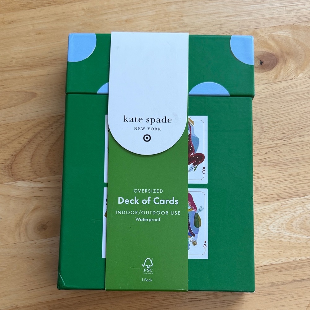 Kate Spade Green and Blue Oversized Deck of Cards